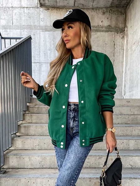 women's jackets spring women's coat baseball outwear casual loose striped long sleeve female jacket 2023 fashion pockets button la, Black;brown
women's jackets spring women's coat baseball outwear casual loose striped long sleeve female jacket 2023 fashion pockets button la, Black;brown