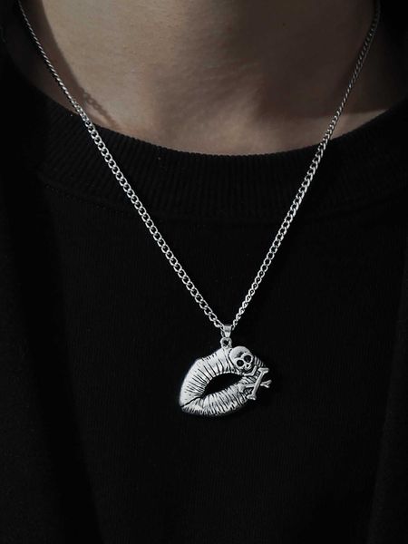 men's accessories fashionable and popular men skull decor lip charm necklace alloy for vacation and for a stylish look, Silver
men's accessories fashionable and popular men skull decor lip charm necklace alloy for vacation and for a stylish look, Silver