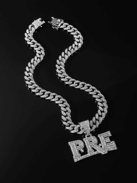 men's accessories 1pc fashion punk hip hop rhinestone letter pendant necklace for women men for party for daily decoration, Silver
men's accessories 1pc fashion punk hip hop rhinestone letter pendant necklace for women men for party for daily decoration, Silver