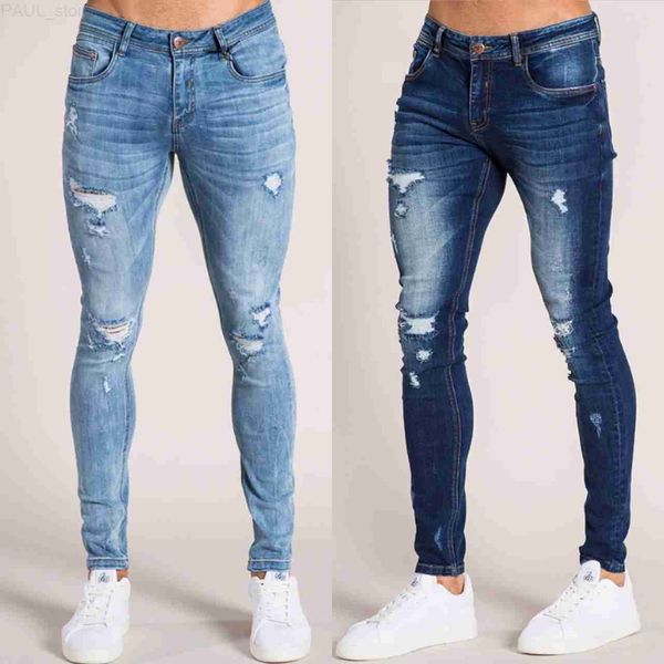 men's mens super skinny jeans men ripped stretch denim pants elastic waist big asian size l230724, Blue
men's mens super skinny jeans men ripped stretch denim pants elastic waist big asian size l230724, Blue