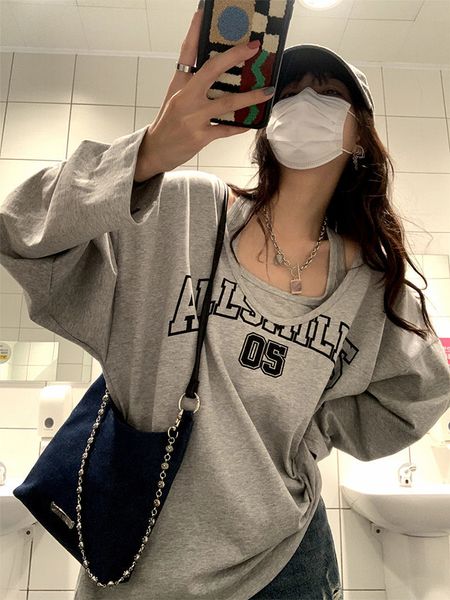 womens tshirt y2k oversized women tshirts spring long sleeve halter letter print sweatshirt ladies casual loose harajuku two pieces set 230, White
womens tshirt y2k oversized women tshirts spring long sleeve halter letter print sweatshirt ladies casual loose harajuku two pieces set 230, White