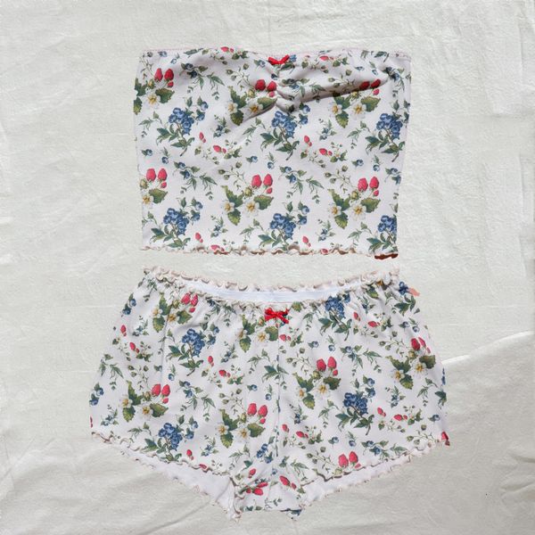 womens two piece pants floral print 2 set lettuce hemming finishing strapless tube shorts y2k fairy grunge 90s vintage backless crop 230724, White
womens two piece pants floral print 2 set lettuce hemming finishing strapless tube shorts y2k fairy grunge 90s vintage backless crop 230724, White