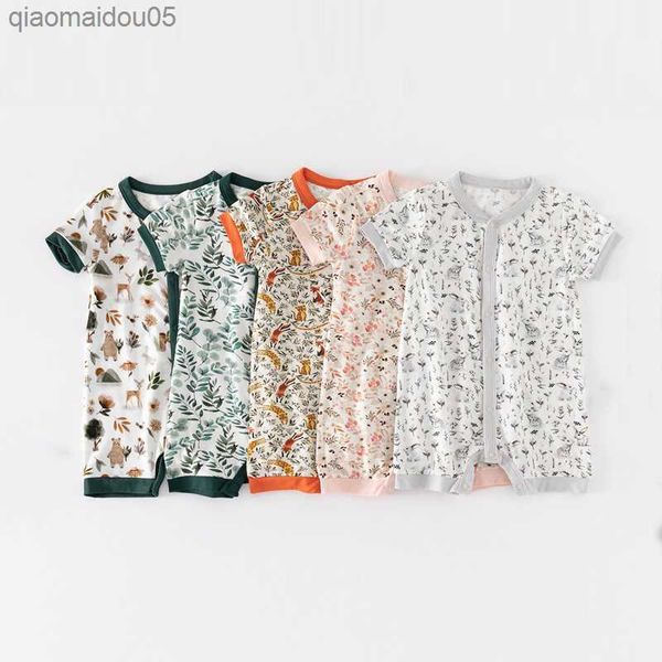 2023 summer bamboo fiber baby romper printed baby boy girl clothes button short sleeve bamboo baby clothing newborn jumpsuit l230712, Blue
2023 summer bamboo fiber baby romper printed baby boy girl clothes button short sleeve bamboo baby clothing newborn jumpsuit l230712, Blue