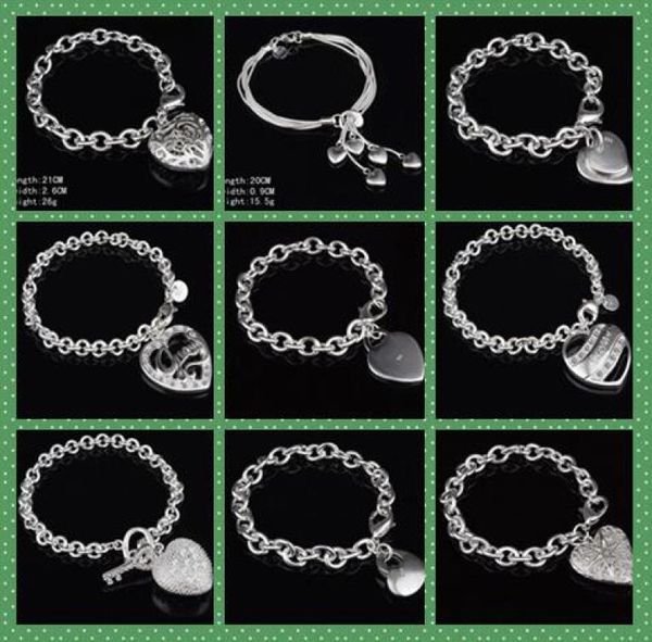 man woman bracelets mix order 9 styles 10pcslot plated 925 silver love heart pendant link chain charm bracelets highquality2450722, Black
man woman bracelets mix order 9 styles 10pcslot plated 925 silver love heart pendant link chain charm bracelets highquality2450722, Black