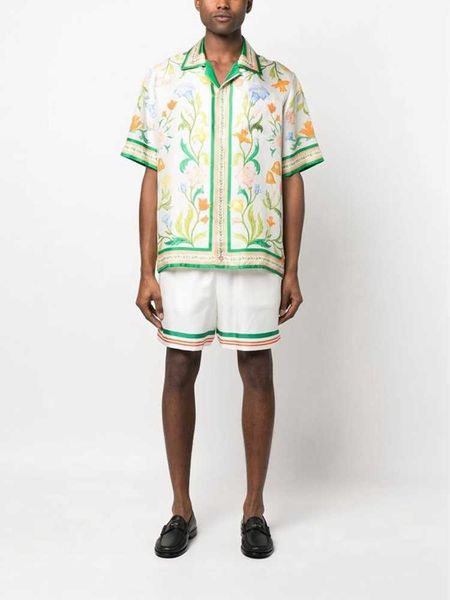 casablanca button up shirt 2023 summer flower illustrated book hawaii loose casual short sleeve shirts for men and women, White;black
casablanca button up shirt 2023 summer flower illustrated book hawaii loose casual short sleeve shirts for men and women, White;black