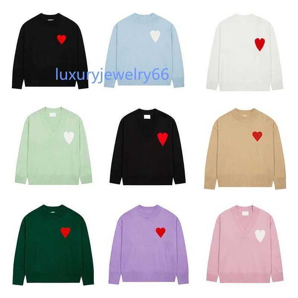 men's sweaters paris fashion mens designer amies knitted sweater embroidered red heart solid color big love round neck short sleeve a, White;black
men's sweaters paris fashion mens designer amies knitted sweater embroidered red heart solid color big love round neck short sleeve a, White;black