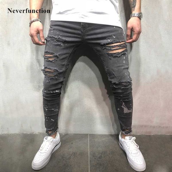 men's jeans men splashing ink streetwear vintage gray ripped skinny jeans hip hop motorcycle destroyed slim fit holes men biker denim p, Blue
men's jeans men splashing ink streetwear vintage gray ripped skinny jeans hip hop motorcycle destroyed slim fit holes men biker denim p, Blue