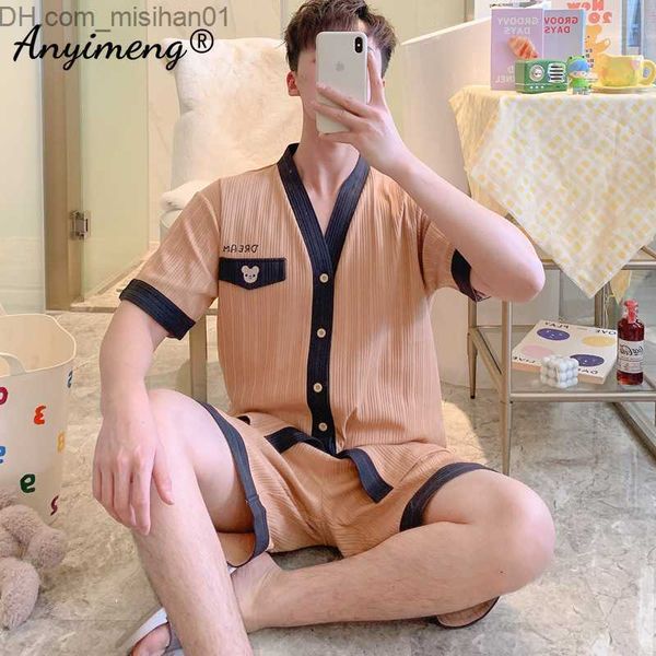 men's sleepwear summer cotton men's short sleeved kimono pajamas kaii bear print evening dress cardigan pajamas z230725, Black;brown
men's sleepwear summer cotton men's short sleeved kimono pajamas kaii bear print evening dress cardigan pajamas z230725, Black;brown