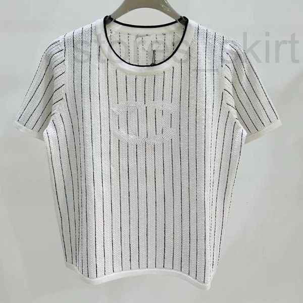 women's knits & tees designer knitted sequin double c-letter round neck short sleeve loose versatile 2023 summer new y6uj, White
women's knits & tees designer knitted sequin double c-letter round neck short sleeve loose versatile 2023 summer new y6uj, White