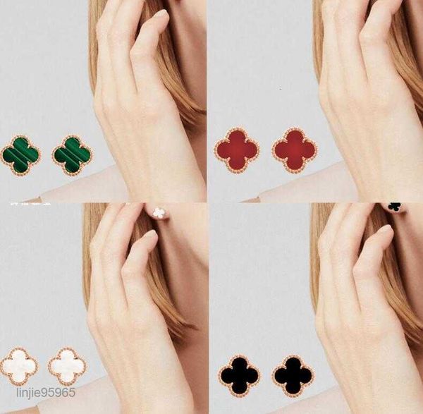 10style fashion simple 4/four clover stud earrings back mother-of-pearl copper 18k gold plated agate for women girls valentine's mother, Golden;silver
10style fashion simple 4/four clover stud earrings back mother-of-pearl copper 18k gold plated agate for women girls valentine's mother, Golden;silver