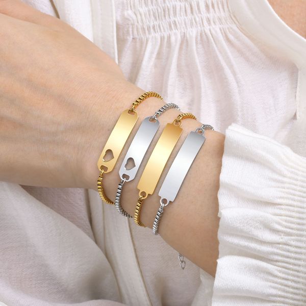 women girls kids bracelet stainless steel box link chain id bracelets 16cm +5cm, Black
women girls kids bracelet stainless steel box link chain id bracelets 16cm +5cm, Black