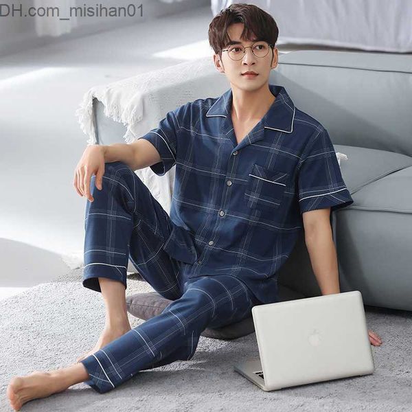 men's sleepwear men's pajamas spring and summer pure cotton breathable pajamas short sleeved cardigan casual men's home cloth, Black;brown
men's sleepwear men's pajamas spring and summer pure cotton breathable pajamas short sleeved cardigan casual men's home cloth, Black;brown
