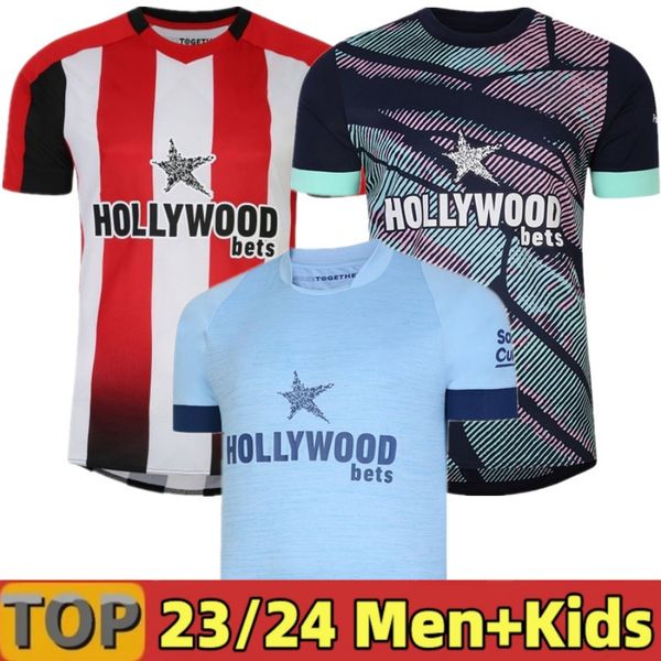 23 24 brentfords home soccer jerseys 2023 2024 2025 away hickey henry jensen schade toney mbeumo janelt football shirts men kids kit, Black;yellow
23 24 brentfords home soccer jerseys 2023 2024 2025 away hickey henry jensen schade toney mbeumo janelt football shirts men kids kit, Black;yellow