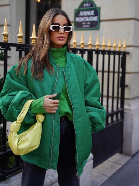 new autumn fashion women oversized bomber jackets female 2023 zippers pockets stand collar padded coats chic outerwear, Black;brown
new autumn fashion women oversized bomber jackets female 2023 zippers pockets stand collar padded coats chic outerwear, Black;brown