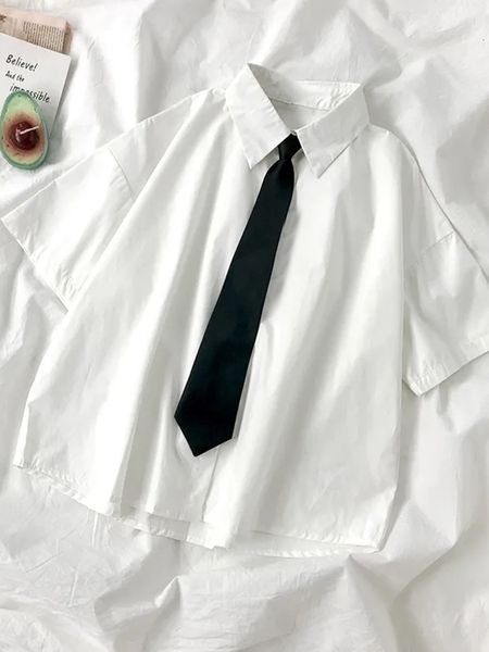 women's blouses shirts zoki white shirt fashion black tie japan style preppy students jk girls blouse simple solid loose summer button
women's blouses shirts zoki white shirt fashion black tie japan style preppy students jk girls blouse simple solid loose summer button