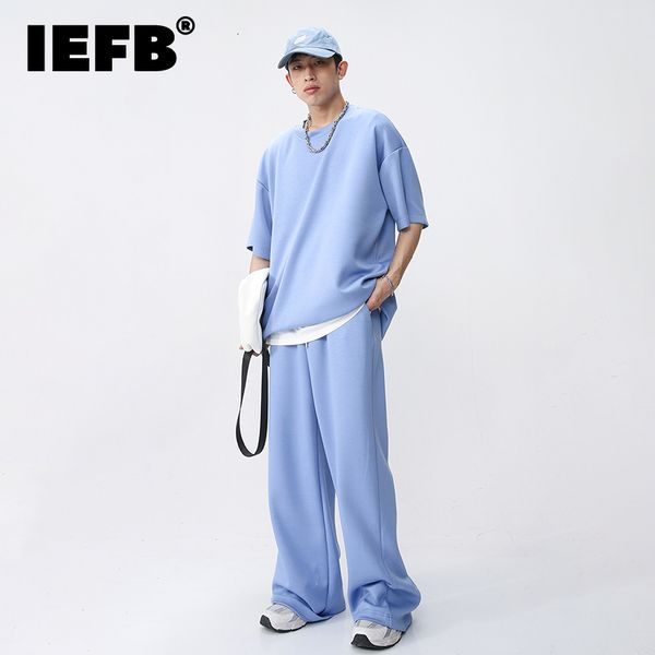 men s tracksuits iefb summer casual two piece sets korean short sleeve t shirt set solid color loose drawstring staright pants 9a8402 230724, Gray
men s tracksuits iefb summer casual two piece sets korean short sleeve t shirt set solid color loose drawstring staright pants 9a8402 230724, Gray