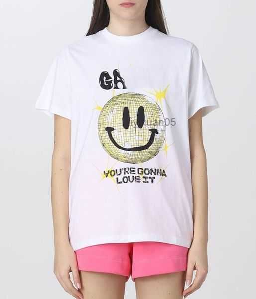 23ss new ganni women quality t shirt beach tees versatile smiling face print round neck casual loose pullover short sleeve t-shirt clothing, White
23ss new ganni women quality t shirt beach tees versatile smiling face print round neck casual loose pullover short sleeve t-shirt clothing, White
