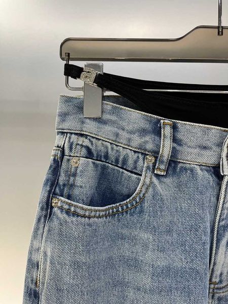 2023 summer new fashion aw diamond letter waist bikini fake two piece jeans pants, Blue
2023 summer new fashion aw diamond letter waist bikini fake two piece jeans pants, Blue