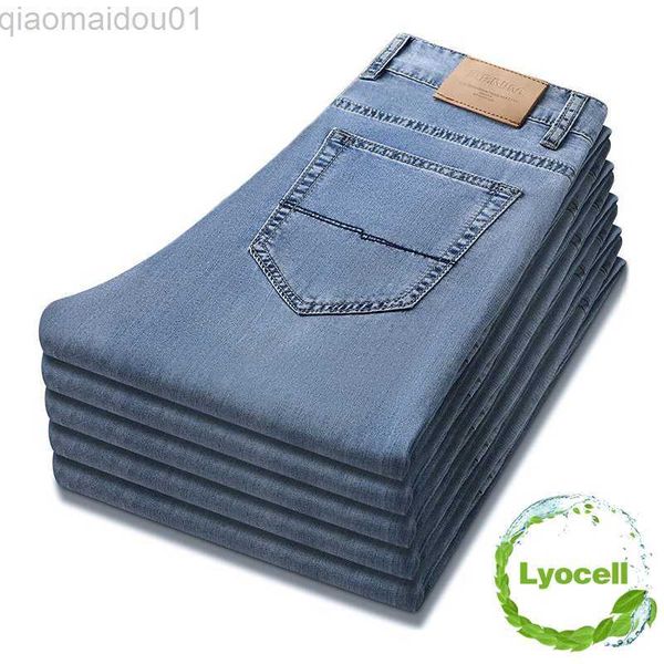 men's jeans summer new lyocell fabric men's luxury thin soft jeans business fashion stretch straight denim pants work wear trouser, Blue
men's jeans summer new lyocell fabric men's luxury thin soft jeans business fashion stretch straight denim pants work wear trouser, Blue