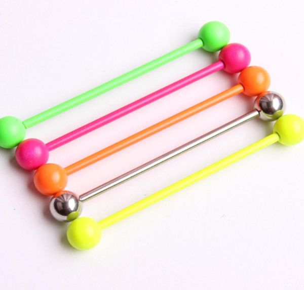 5 candy colors 38mm long bar industrial barbell piercing spiral earring ear piercing bar steel ear plug stretcher4028530, Slivery;golden
5 candy colors 38mm long bar industrial barbell piercing spiral earring ear piercing bar steel ear plug stretcher4028530, Slivery;golden