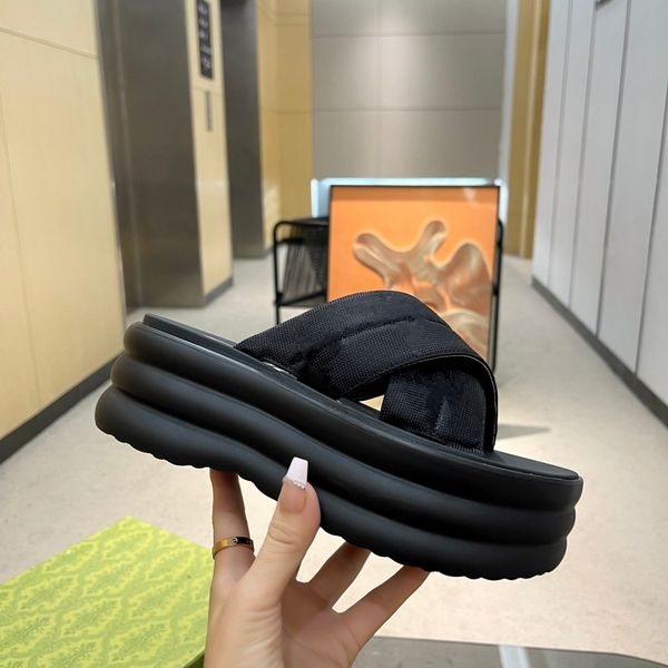 designer slippers flat sandals letter mule women's thick bottom sandals flat bottom high heel rubber slippers 35-40, Black
designer slippers flat sandals letter mule women's thick bottom sandals flat bottom high heel rubber slippers 35-40, Black