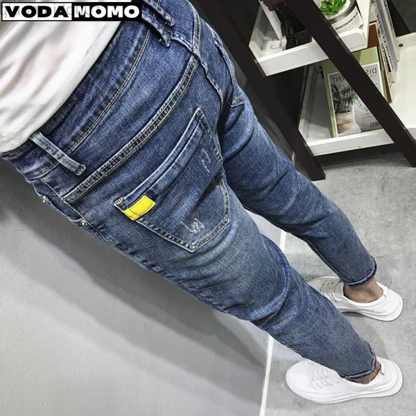 men's jeans spring vintage jeans men's fashion brand slim fit long pants loose relaxed versatile small feet cropped pants trendy j, Blue
men's jeans spring vintage jeans men's fashion brand slim fit long pants loose relaxed versatile small feet cropped pants trendy j, Blue