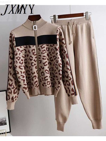 women's jackets tracksuit women leopard knit zip cardigan +pants suit 2pcs sets long sleeve jacket coat woman casual sweater trousers s, Black;brown
women's jackets tracksuit women leopard knit zip cardigan +pants suit 2pcs sets long sleeve jacket coat woman casual sweater trousers s, Black;brown