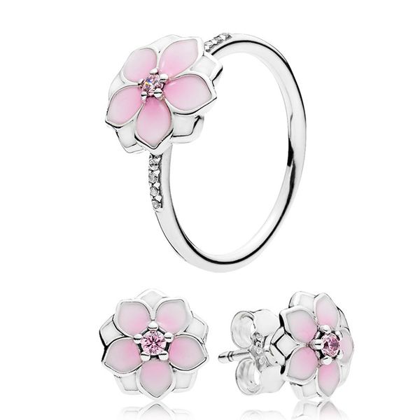 pink magnolia stud earrings ring set for pandora 925 sterling silver designer jewelry for women girls flower earring rings luxury gift with
pink magnolia stud earrings ring set for pandora 925 sterling silver designer jewelry for women girls flower earring rings luxury gift with