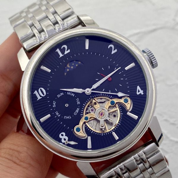 2023 new luxury men's watch designer watch luxury 44mm full function automatic mechanical movement watch waterproof steel strap watch w, Slivery;brown
2023 new luxury men's watch designer watch luxury 44mm full function automatic mechanical movement watch waterproof steel strap watch w, Slivery;brown