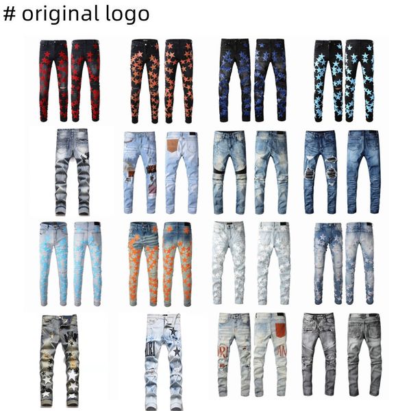 men's jeans amiiri designer european amiiri jeans jean hombre letter star men embroidery patchwork ripped for trend brand motorcycle pa, Blue
men's jeans amiiri designer european amiiri jeans jean hombre letter star men embroidery patchwork ripped for trend brand motorcycle pa, Blue