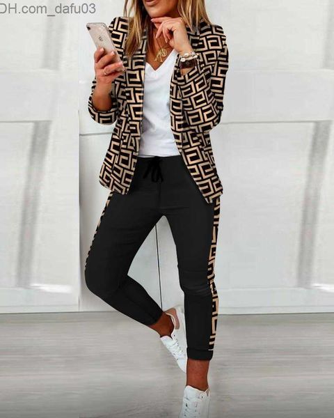 women's two piece pants fashion women's two piece set 2023 autumn women's polo collar printed jacket coat drawstring pants se, White
women's two piece pants fashion women's two piece set 2023 autumn women's polo collar printed jacket coat drawstring pants se, White