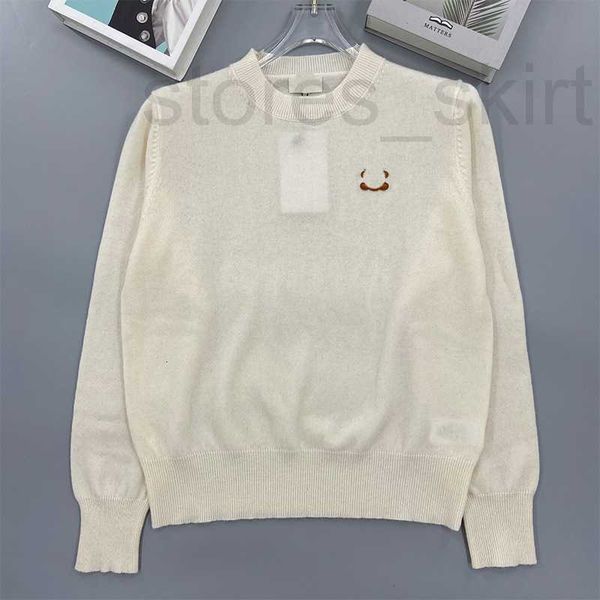 women's knits & tees designer knitted round neck long sleeve sweater off white cashmere shirt solid color versatile loose bottomed outw
women's knits & tees designer knitted round neck long sleeve sweater off white cashmere shirt solid color versatile loose bottomed outw