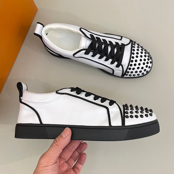 low spikes shoes red rubber bottom sneaker flat studs trainers men women fashion spike tennis casual shoe 36-45, Black
low spikes shoes red rubber bottom sneaker flat studs trainers men women fashion spike tennis casual shoe 36-45, Black