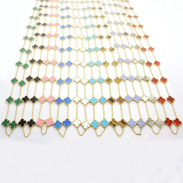 2023 new necklace designer for women fashion 20 flower long four-leaf clover necklace color shell luxury pendant necklace jewelry, Golden;silver
2023 new necklace designer for women fashion 20 flower long four-leaf clover necklace color shell luxury pendant necklace jewelry, Golden;silver