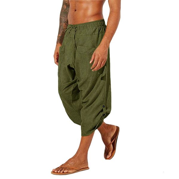 men's pants men harem vintage cotton linen elastic waist wide leg trousers female casual solid pockets loose cropped 230724, Black
men's pants men harem vintage cotton linen elastic waist wide leg trousers female casual solid pockets loose cropped 230724, Black