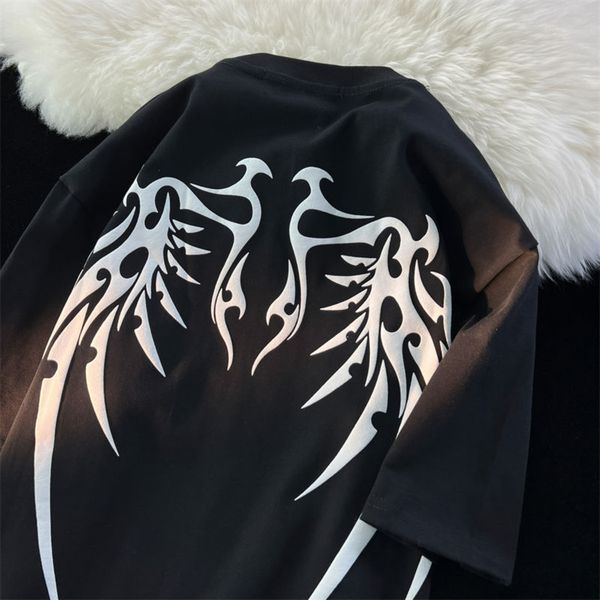 womens tshirt american high street fashion brand trend cotton shortsleeved tshirt men and womens ins versatile wings loose slim 230724, White
womens tshirt american high street fashion brand trend cotton shortsleeved tshirt men and womens ins versatile wings loose slim 230724, White