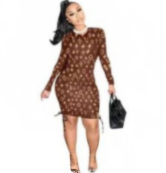 new women dresses for long sleeve luxury letter print dresses v neck casual designer dress clothes plus size, Black;gray
new women dresses for long sleeve luxury letter print dresses v neck casual designer dress clothes plus size, Black;gray