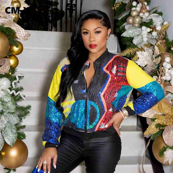 women's jackets cm.yaya elegant women sequined geometric long sleeve zipper fly jacket 2023 ins fashion sequins streetwear jackets outw, Black;brown
women's jackets cm.yaya elegant women sequined geometric long sleeve zipper fly jacket 2023 ins fashion sequins streetwear jackets outw, Black;brown