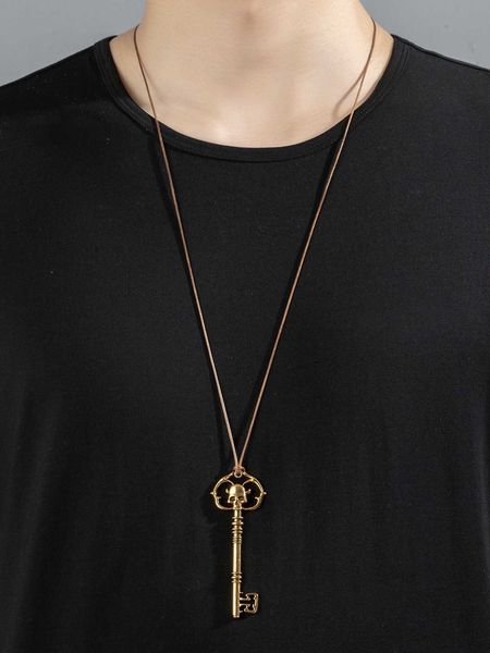 men's accessories fashionable and popular men skull detail key pendant necklace alloy for vacation and for a stylish look, Silver
men's accessories fashionable and popular men skull detail key pendant necklace alloy for vacation and for a stylish look, Silver