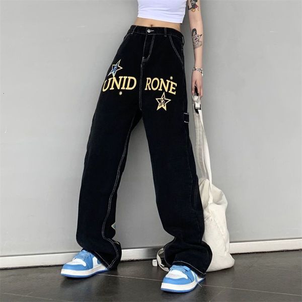 mens pants vintage denim harajuku style fashion flame letter print straight womens jeans black baggy hippie streetwear trousers 230724
mens pants vintage denim harajuku style fashion flame letter print straight womens jeans black baggy hippie streetwear trousers 230724