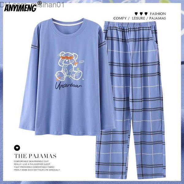 men's sleepwear men's autumn warm cotton pajamas fashion long sleeve flat bottom pants pajama set round neck plus size 4xl pajamas, Black;brown
men's sleepwear men's autumn warm cotton pajamas fashion long sleeve flat bottom pants pajama set round neck plus size 4xl pajamas, Black;brown