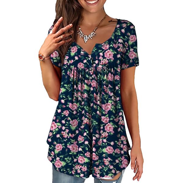 womens tshirt plus size tunic t shirts summer short sleeve v neck clothing ruffle flowy button up 230724, White
womens tshirt plus size tunic t shirts summer short sleeve v neck clothing ruffle flowy button up 230724, White