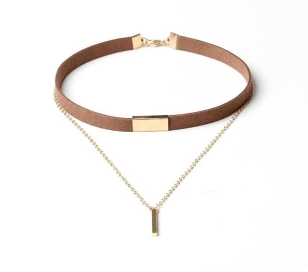 90039s punk new fashion leather flocking choker necklace gold plated geometry with metal bar pendant collar necklace f8103520, Golden;silver
90039s punk new fashion leather flocking choker necklace gold plated geometry with metal bar pendant collar necklace f8103520, Golden;silver