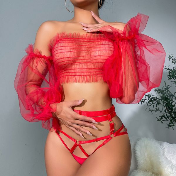 sheer mesh off shoulder lingerie sets crotchless naked erotic outfits uncensored long sleeve transparent sissy intimate, Black;white
sheer mesh off shoulder lingerie sets crotchless naked erotic outfits uncensored long sleeve transparent sissy intimate, Black;white