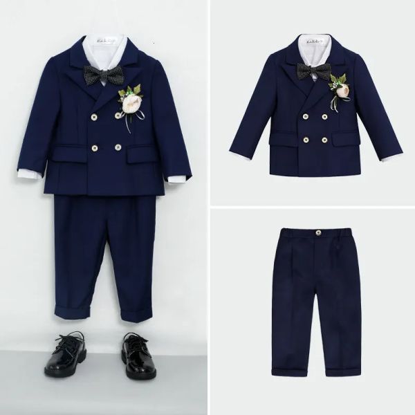 suits children's autumn formal solid color suit set boys wedding party host pography costume kids blazer vest pants bowtie clothes 2301, Black
suits children's autumn formal solid color suit set boys wedding party host pography costume kids blazer vest pants bowtie clothes 2301, Black