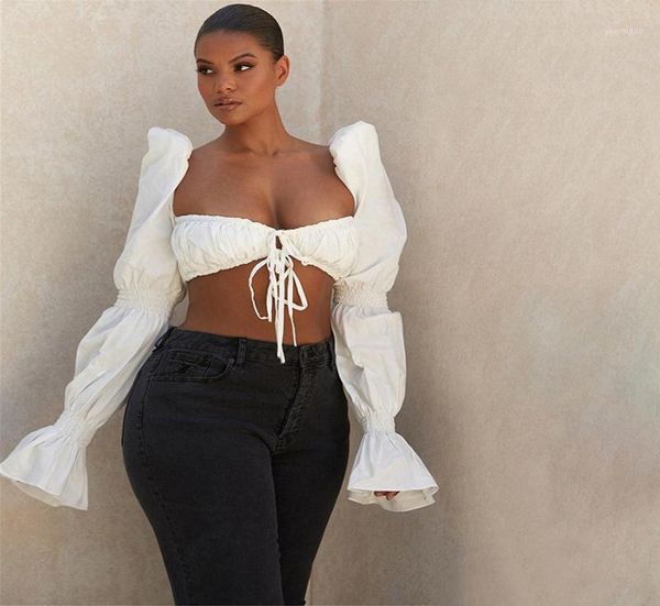 women blouse female shirred white puff sleeve tie front shirts elegant backless crop fashion blusas clothing women8004829
women blouse female shirred white puff sleeve tie front shirts elegant backless crop fashion blusas clothing women8004829