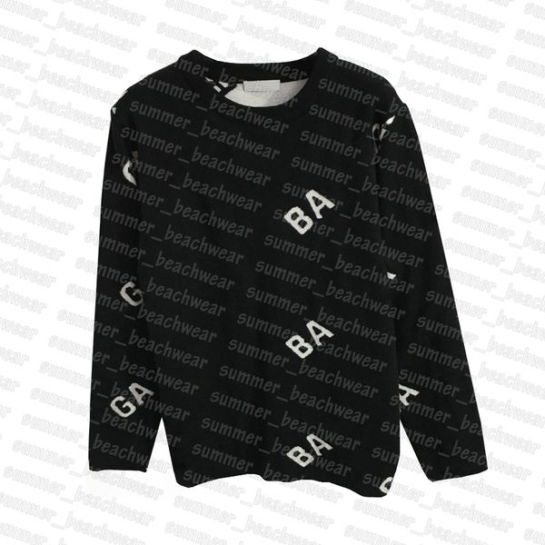 letters printed knits women designer knitted crew neck knitwear casual style windproof sweater, White
letters printed knits women designer knitted crew neck knitwear casual style windproof sweater, White