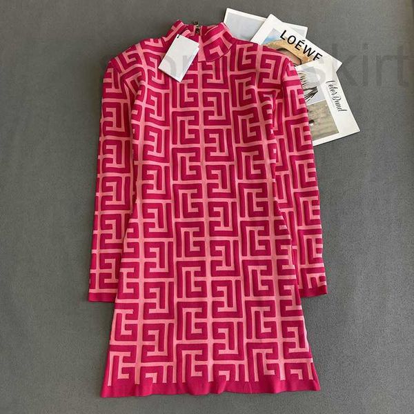 basic & casual dresses designer knitted stand collar long sleeve dress pink temperament thin letter three-dimensional summer new zipper 6la2, Black;gray 
basic & casual dresses designer knitted stand collar long sleeve dress pink temperament thin letter three-dimensional summer new zipper 6la2, Black;gray