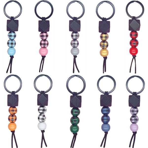 wooden beaded keychains striped print bead keychain black decorative tassel key chains gift keyring, Silver
wooden beaded keychains striped print bead keychain black decorative tassel key chains gift keyring, Silver