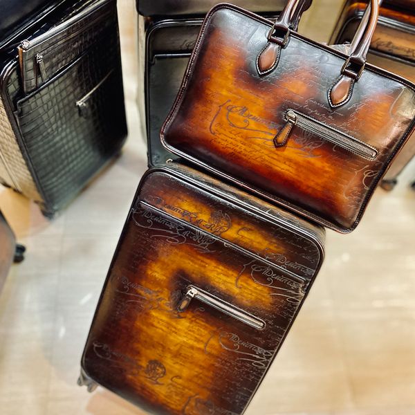 aviation box berluti formula leather trolley case unique design can be used in combination with briefcase draw bar frame pure handmade genui
aviation box berluti formula leather trolley case unique design can be used in combination with briefcase draw bar frame pure handmade genui
